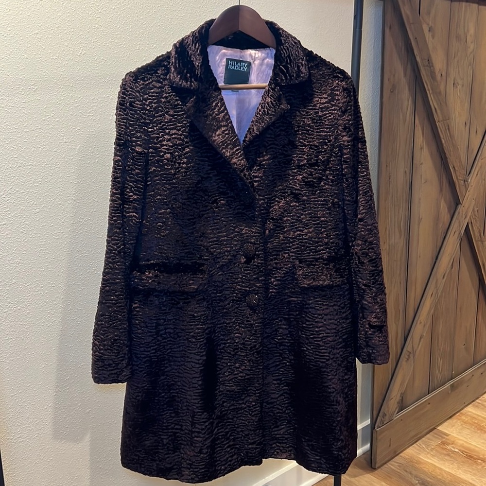 SOLD- Hillary Radley Luxe Faux Fur Coat - Elegant & Warm! Size M - Picture 1 of 7